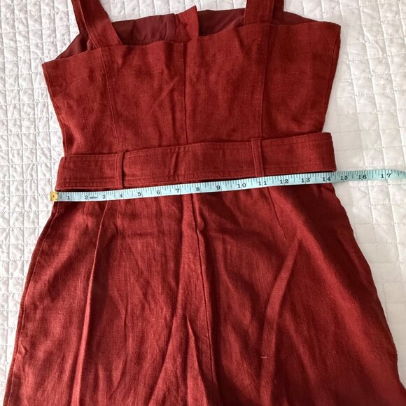 House Of Harlow 1960 Womens Linen Blend Romper With Belt Size 6 - Picture 13 of 14